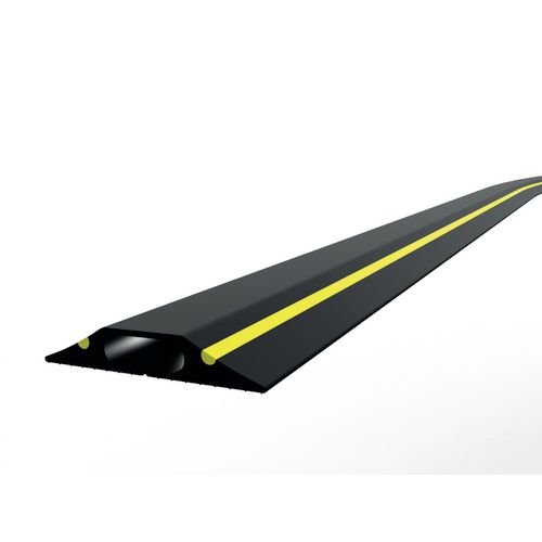 General Purpose Cable Protector, Single Wide Bore, Black/Yellow - 9M