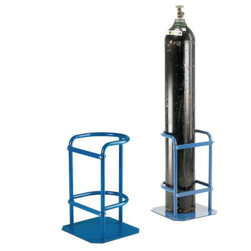 Hinged bar gas cylinder stand