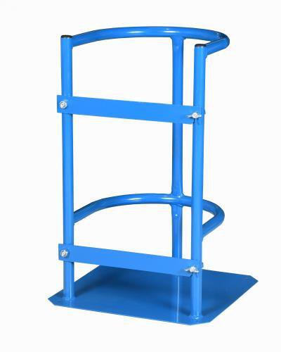 Hinged bar gas cylinder stand