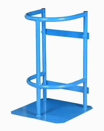 Hinged bar gas cylinder stand