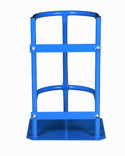 Hinged bar gas cylinder stand