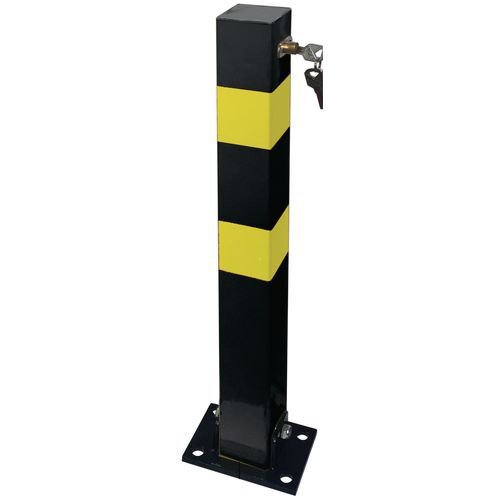 Heavy duty folding parking post square