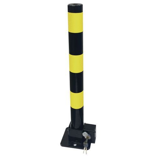 Heavy duty folding parking post round
