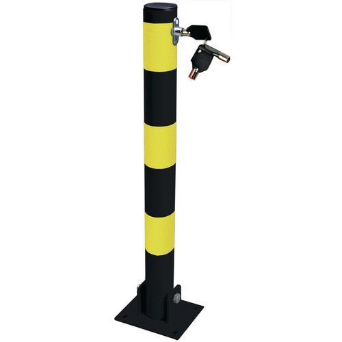 Folding parking post round