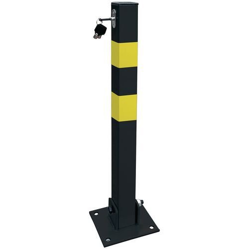 Folding parking post square