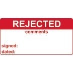 Rejected & Comments -labels (50 X 25 mm Roll of 250)