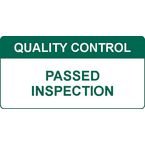 Quality Control Passed Inspection- Labels (50 X 25 mm Roll of 250)