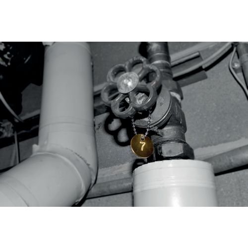 38mm Dia. Brass Unfilled Tags (326 To 350)