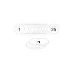 27 mm Dia. Traffolitetags - White (1 to 25)