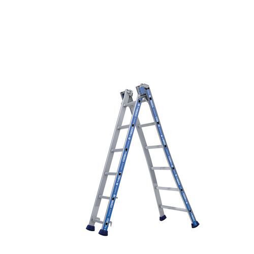 Heavy duty combination ladders with splayed base