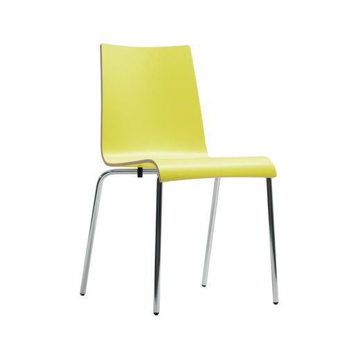 Full back coloured bistro stacking chairs