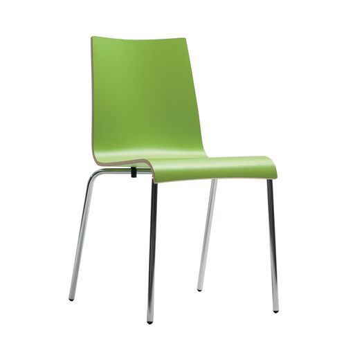 Full back coloured bistro stacking chairs