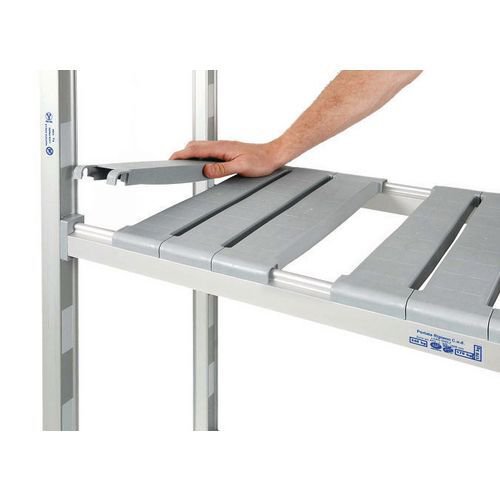 Flexible polymer shelving extra shelves