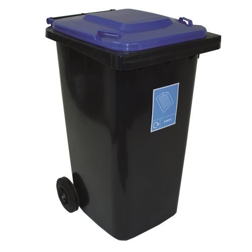 240L Wheelie Bins With Coloured Lids Pack Of 4