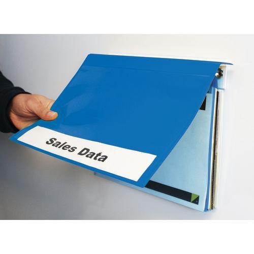 Wall mounted ring binder covers - blue