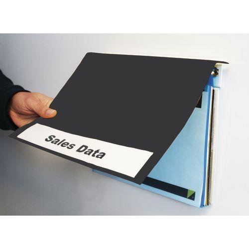 Wall mounted ring binder covers - black