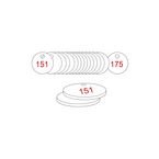 33 mm Dia. Traffolitetags - Red / White (151 to 175)