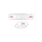 33 mm Dia. Traffolitetags - Red / White (176 to 200)