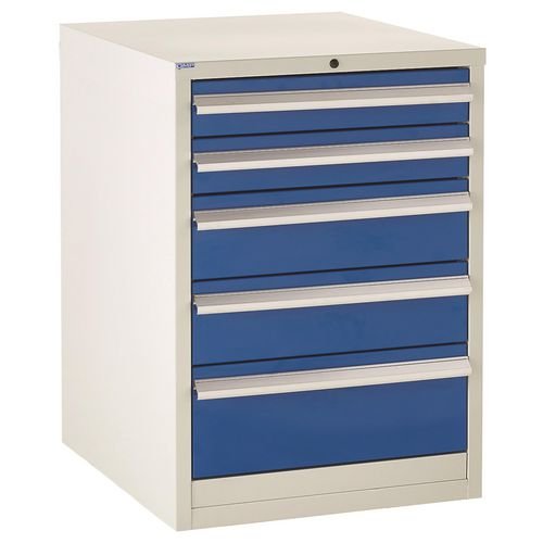 Euroslide 2 X 100mm, 2 X 150mm And 1 X 200mm Drawers - Blue
