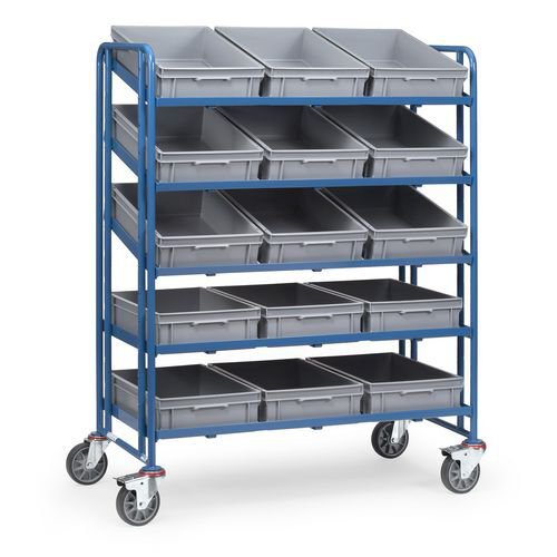 Fetra euro container adjustable shelf trolleys