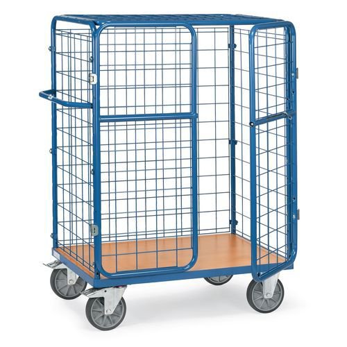 Lockable parcel trolleys