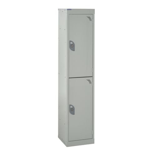 School Locker 1380.300.450 2 Compartment Light Grey