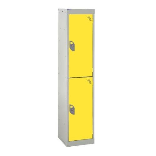 School Locker 1380.300.450 2 Compartment Yellow