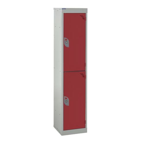 School Locker 1380.300.450 2 Compartment Red