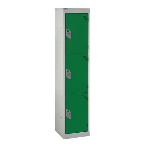 School Locker 1380.300.450 3 Compartment Green