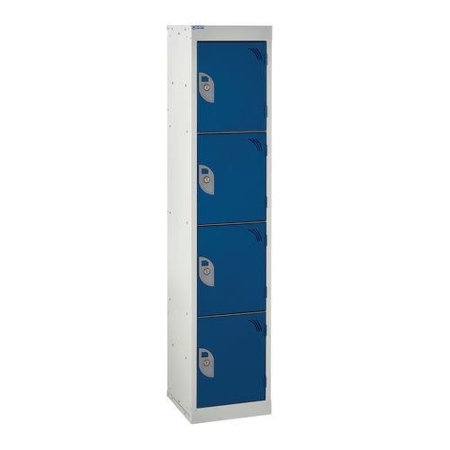 School Locker 1380.300.450 4 Compartment Blue