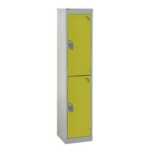 School Locker 1380.380.380 2 Compartment Yellow