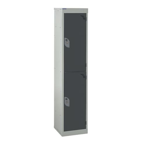 School Locker 1380.380.380 2 Compartment Dark Grey