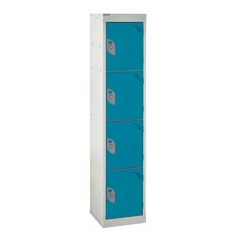 School Locker 1380.380.380 4 Compartment Light Blue