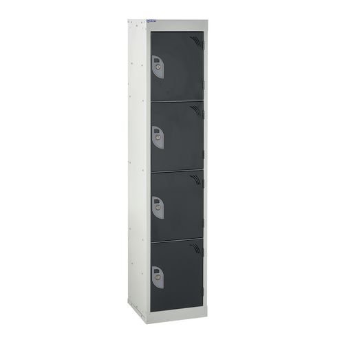 School Locker 1380.380.380 4 Compartment Dark Grey