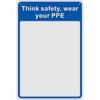 Safety Mirror: Think Safety,wear Your Pps - Mir (200 X 300 Mm)