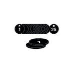 38 mm Dia. Traffolitetags - Black (1 to 25)