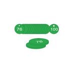 38 mm Dia. Traffolitetags - Green (76 to 100)