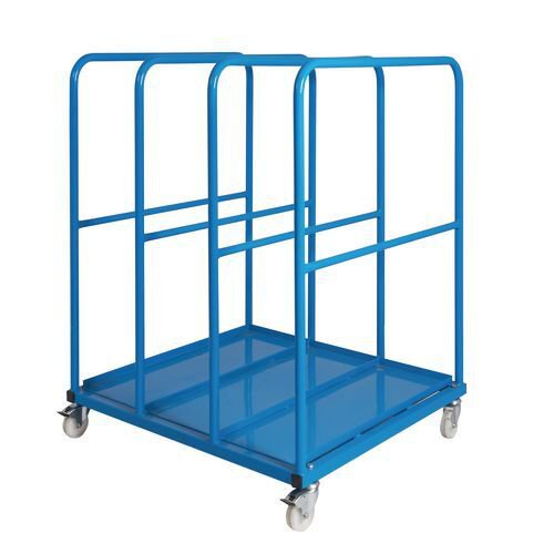Mobile vertical sheet rack - dual access