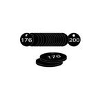 38 mm Dia. Traffolitetags - Black (176 to 200)