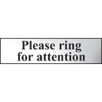 Please Ring for Attention- Chr (200 X 50 Mm)