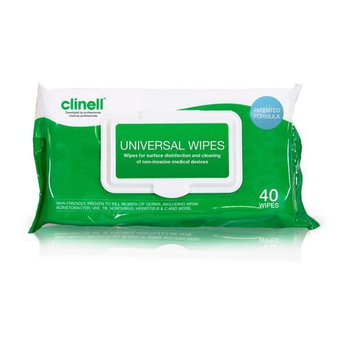 Clinell universal cleaning wipes, pack of 40