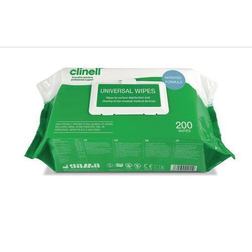 Clinell universal cleaning wipes, pack of 200
