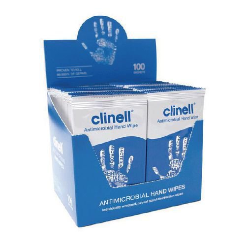 Clinell antimicrobial hand wipes