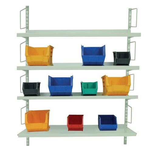 Wall Mounted Shelving Kit With Bookends - H X W X D mm: 1600 X 1000 X 270