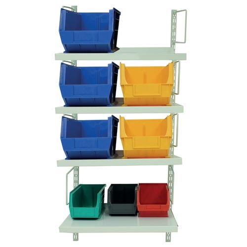 Wall Mounted Shelving Kit With Bookends - H X W X D mm: 1980 X 500 X 470
