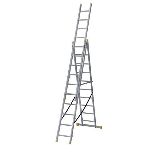 3-Section Combination Ladder - 42 Tread 4.07M, En-131 Professional