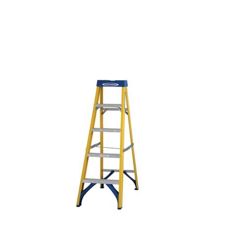 Fibreglass Swingback Step Ladder, 5 Tread, En-131 Professional