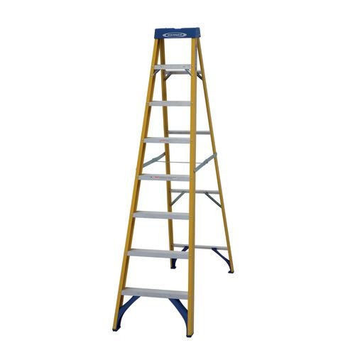 Fibreglass Swingback Step Ladder, 8 Tread, En-131 Professional