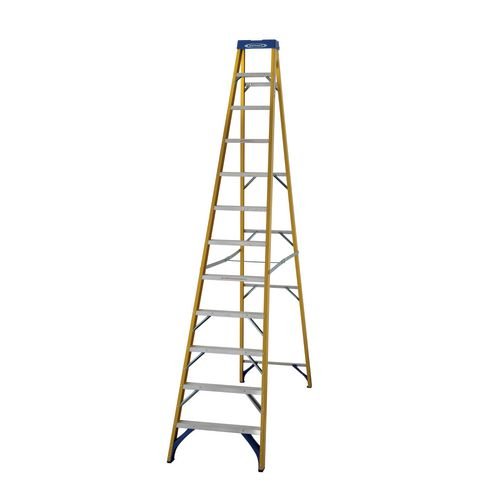 Fibreglass Swingback Step Ladder, 12 Tread, En-131 Professional
