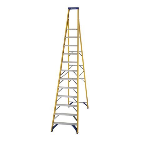 Fibreglass Platform Step Ladder, 12 Tread, En-131 Professional
